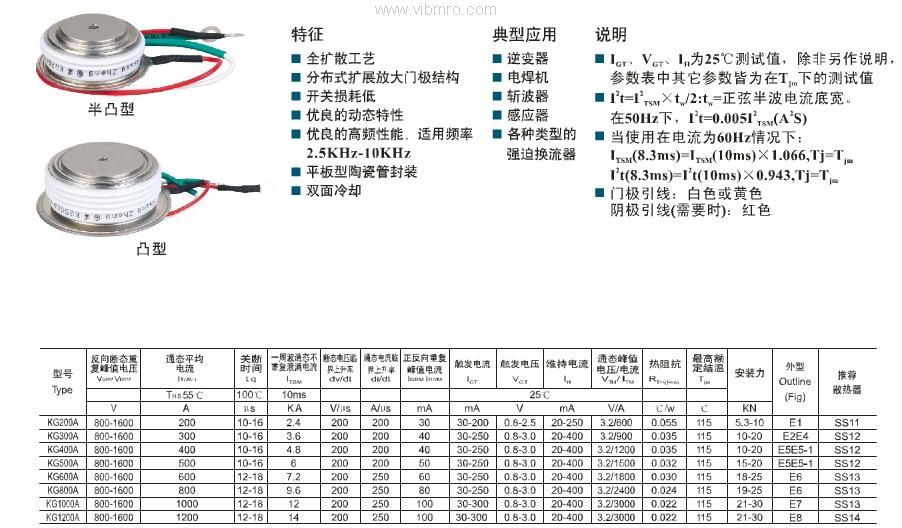 电子元件,ic,二极管,三极管 可控硅\晶闸管 普通可控硅 >> kg50a平板